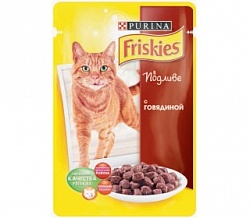 Корм для кошек Фрискис (FRISKIES) с говядиной (100 гр) 24 шт в упак