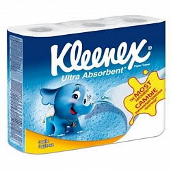 Полотенца Kleenex ПРЕМИУМ (2 -х сл.) 3 рулона в упаковке