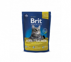 Корм BRIT (БРАЙТ) для взрослых кошек с лососем (800 гр)