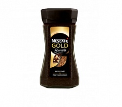 Кофе растворимый (НЕСКАФЕ) NESCAFE Gold Barista Stylе, молотый в растворимом (стекло) 85 гр