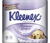 Туалетная бумага Kleenex Premium Comfort (4-х сл.) 4 рулона в упаковке
