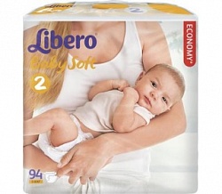 Подгузники LIBERO Baby soft mini 2 (3-6 кг) 94 шт
