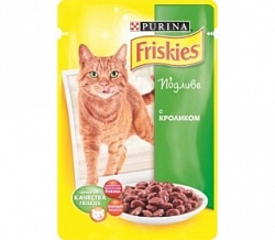 Корм для кошек Фрискис (FRISKIES) с кроликом (100 гр) 24 шт в упак