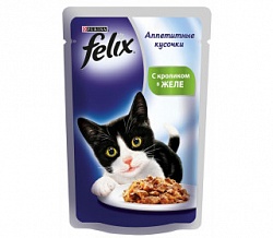 Корм для кошек ФЕЛИКС (FELIX Sensations) с кроликом в желе (85 гр) 24 шт в упак