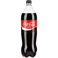 Газированный напиток COCA-COLA (Кока-Кола) Zero, 1,5л. (9 шт в упак)