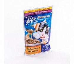 Корм для кошек ФЕЛИКС (FELIX Sensations) с уткой в соусе с морковью (85 гр) 24 шт в упак