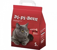 Наполнитель для кошачьего туалета PI-PI-BENT комкующийся пакетированный, 5 кг