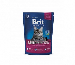 Корм BRIT (БРАЙТ) для взрослых кошек с курицей (800 гр)