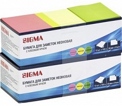 Бумажные блоки SIGMA 3 цвета 38х50 100л, 2х12шт