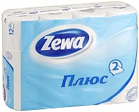 Туалетная Бумага ZEWA Плюс (2-х сл.) 12 рулонов