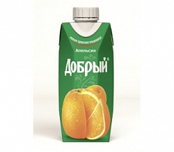 Сок ДОБРЫЙ (Апельсиновый) 0,33 л (24 шт в упак)