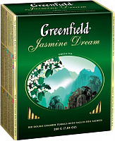 Чай GREENFIELD зеленый с жасмином (Jasmine Dream) (100 пак)