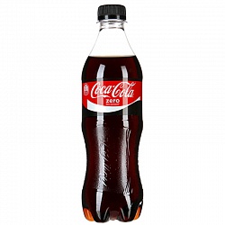 Газированный напиток COCA-COLA (Кока-Кола) Zero, 0,5л (24 шт в упак)