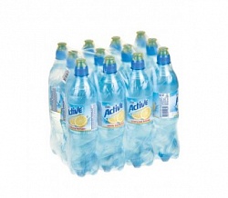 Питьевая вода AQUA MINERALE (Аква Минерале) active (АКТИВ) лимон 0,6 л (12 шт в упак)