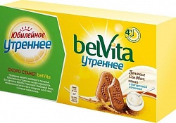 Печенье BelVita Утреннее витаминизированное с какао и йогуртовой начинкой