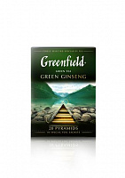 Greenfield Чай зеленый с женьшенем Green Ginseng, 20x1,8г