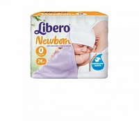 Подгузники LIBERO Newborn (до 2,5 кг) 24 шт