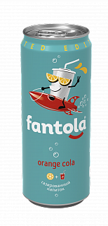 Fantola апельсин/кола, напиток безалкогольный газированный 330 мл 12 шт